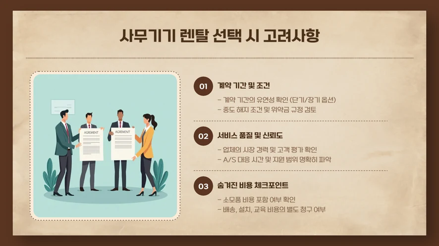 효율적인 문서 관리를 위한 사무 환경을 보여주는 이미지.