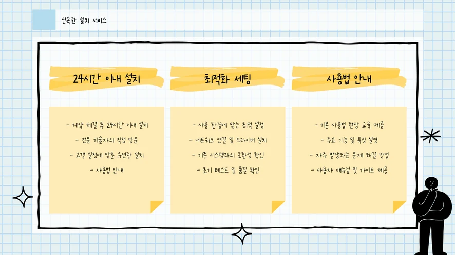 다양한 규격의 컬러 출력물 비교