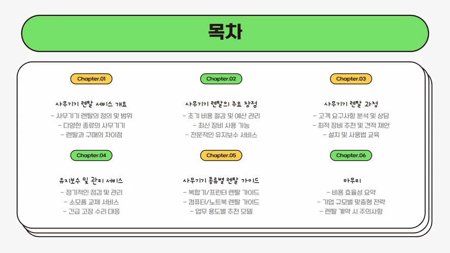 깔끔하게 정리된 임실 사무실에 설치된 하나렌탈 컬러복합기