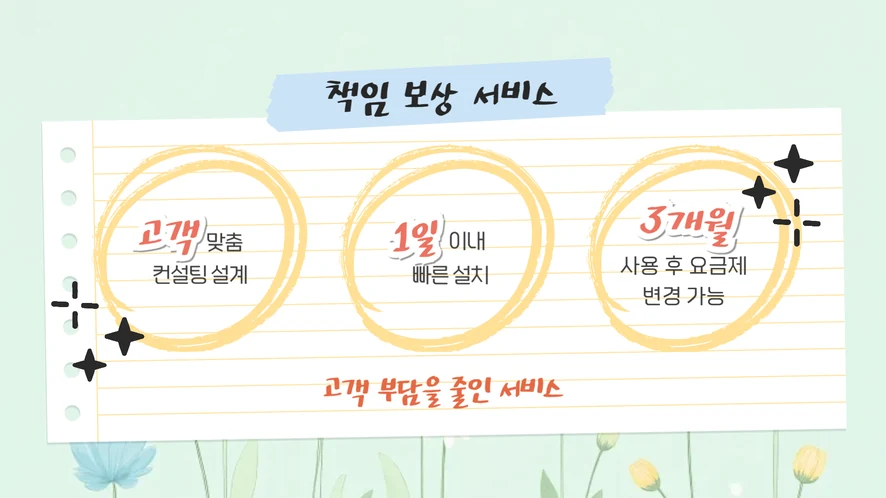 하나렌탈 복합기 대여 계약서 작성 중인 모습.