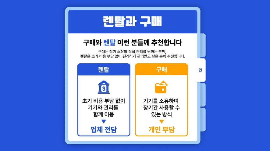 개별 구매한 사무기기들로 복잡한 사무실