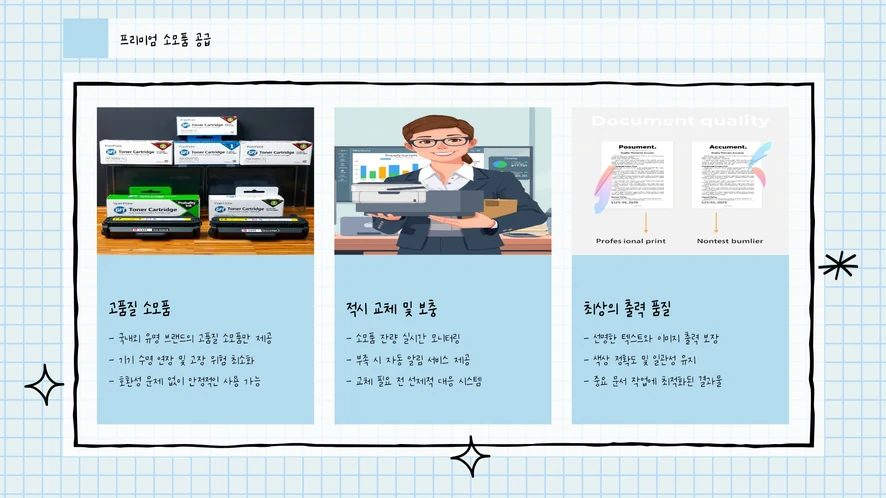 사무실 네트워크 IP를 세팅하는 레이저복합기 설치 현장